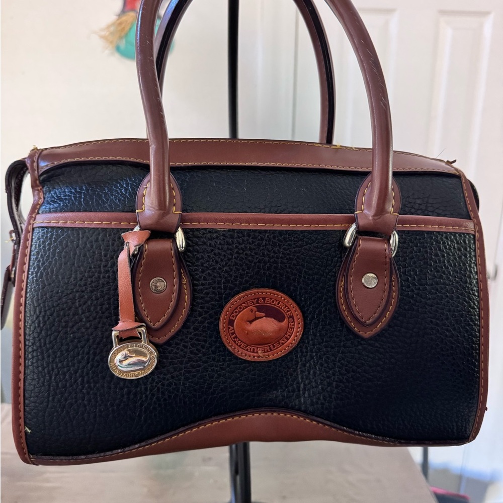 Dooney & Bourke Black and Brown Leather Handbag
